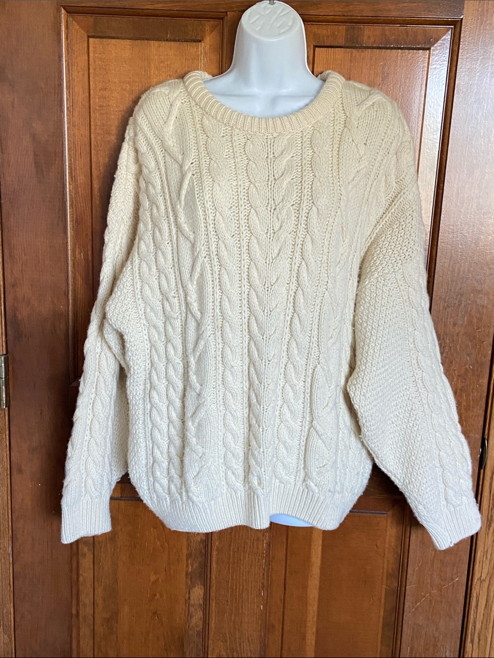 Blarney Woolen Mills Aran fisherman heritage Irish brand Size XL